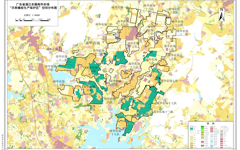 广东省湛江市南华农场&ldquo;空间分布图