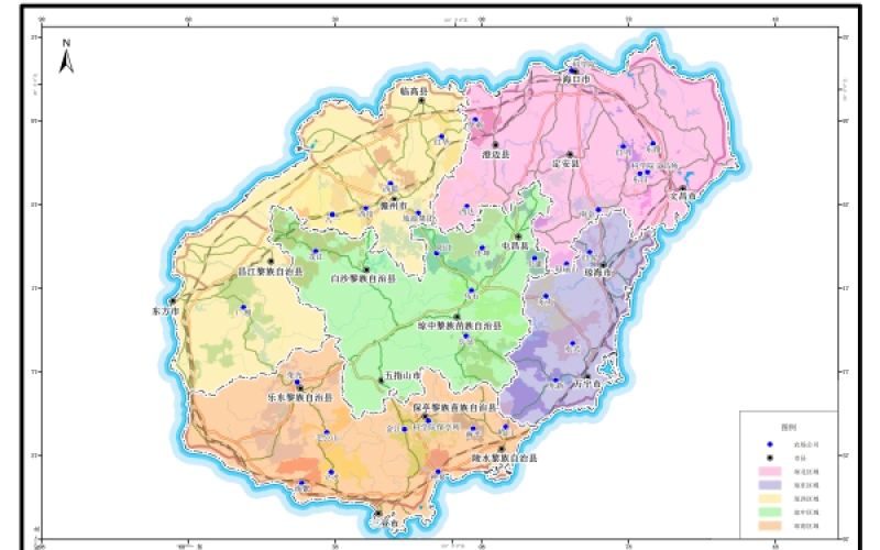 海南农垦分组团布局图